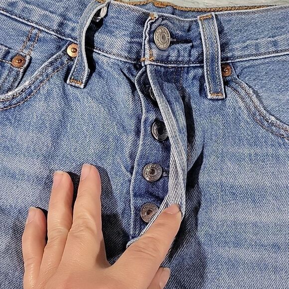 Levi's Brand Jean Shorts sz 25 Button Fly 501 Style - Picture 2 of 5